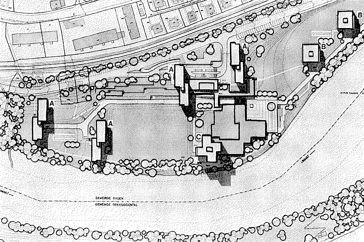 Die BBC will neu bauen, um die Situation ihrer Gastarbeiter zu verbessern. Der 1962 durchgeführte Wettbewerb sieht ein völlig neues Quartier mit Hochhäusern vor (Quelle: Der BBC-Wohnungsbau 1895 bis 1975, Badener Neujahrsblätter).